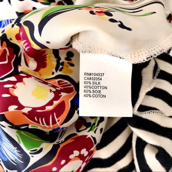 Anthropologie Silk Floral & Striped Top by “Tiny” - Picture 12 of 16